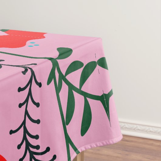 Rustikal Chic Pink Floral Tablette Tischdecke (Beispiel)
