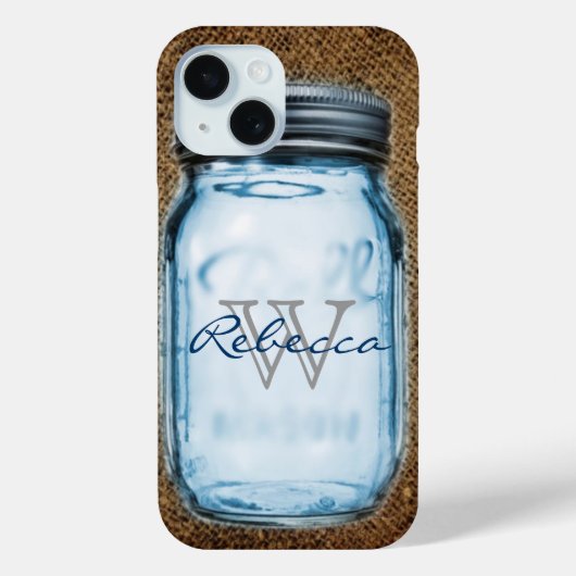 rustikal-chic Western Burlap personalisierbare Mau Case-Mate iPhone Hülle (Rückseite)