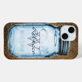 rustikal-chic Western Burlap personalisierbare Mau Case-Mate iPhone Hülle (Rückseite (Horizontal))