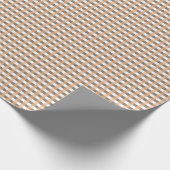 Rustikal Cozy Neutral Brown Gingham Geschenkpapier (Ecke)