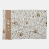 Rustikal-cremebestrichener Lederskriptname Geschirrtuch (Horizontal)