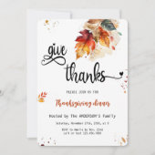 Rustikal Dank Herbst Erntedank Dinner Einladung (Vorderseite)