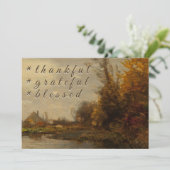 Rustikal dankbar, gesegnet Herbst Hütte Feiertagskarte (Stehend Vorderseite)