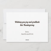 Rustikal dankbar gesegnet Traubenernte Feiertagskarte (Rückseite)