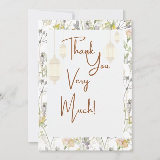 Rustikal danke Karte (Vorderseite)