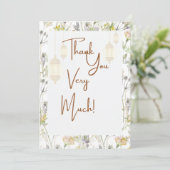 Rustikal danke Karte (Stehend Vorderseite)