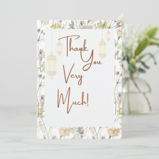 Rustikal danke Karte (Stehend Vorderseite)