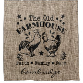 Rustikal Das alte Bauernhaus Personalisiert Duschvorhang (Vorderseite)