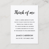 Rustikal denken Sie an meine Gedenkkapelle Platzkarte (Vorderseite)