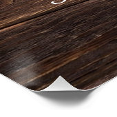 Rustikal Der Abend vor der Probe Empfang Poster (Ecke)