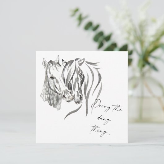 Rustikal, der das Dang-Ding-Reittier macht Save The Date (Stehend Vorderseite)