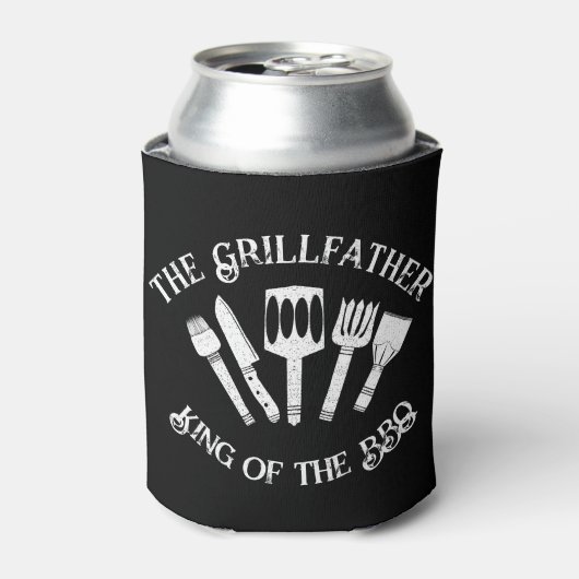 Rustikal "Der Grillvater: Funny GRILLEN Gift Dosenkühler (Kanne Vorderseite)