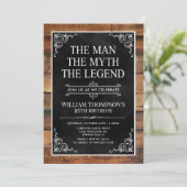 Rustikal der Mann Der Mythos der Legende 85. Gebur Einladung (Stehend Vorderseite)