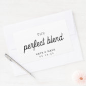 Rustikal der perfekte Blend-Hochzeitscoffee-Gefall Rechteckiger Aufkleber (Umschlag)