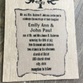 Rustikal die Jagd ist über Hochzeit auf Kraft geze Einladung