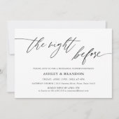 Rustikal Die Nacht vor der Probe Abendessen Einladung (Vorderseite)