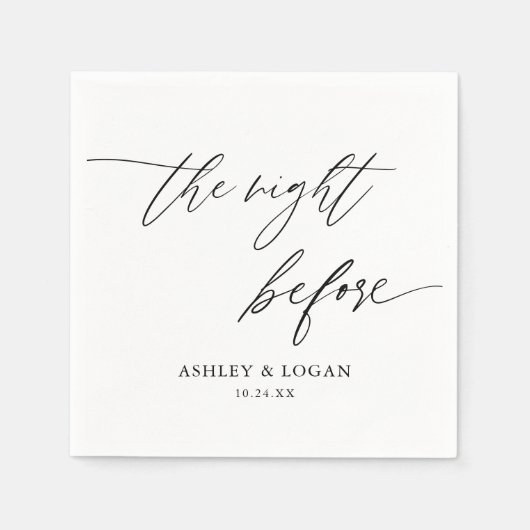 Rustikal Die Nacht vor der Probe Abendessen Serviette (Vorderseite)