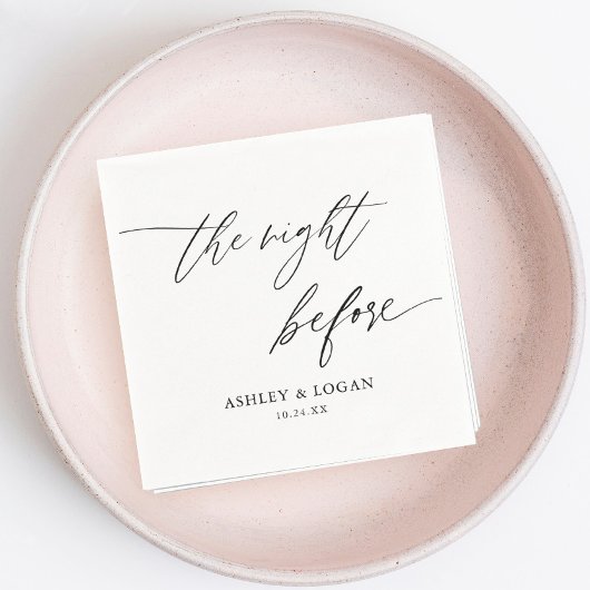 Rustikal Die Nacht vor der Probe Abendessen Serviette