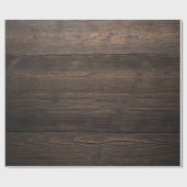 Rustikal dunkelbraune HOLZSEITE Geschenkpapier (Flach)