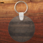 Rustikal dunkelbraune HOLZSEITE Schlüsselanhänger (Vorderseite)