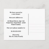 Rustikal-dunkelbraune und hellbraune Streifen Ankündigungspostkarte (Rückseite)