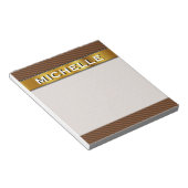 Rustikal-dunkelbraune und hellbraune Streifen Notizblock (angewinkelt)