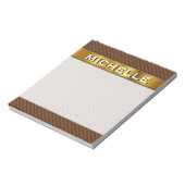 Rustikal-dunkelbraune und hellbraune Streifen Notizblock (Rotiert)