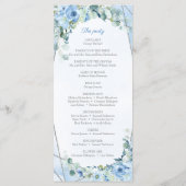 Rustikal Dusty Blue Floral Silver Geometric Programm (Rückseite)