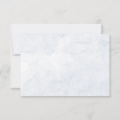 Rustikal Dusty Blue Floral | Wasserfarbenhochzeit RSVP Karte (Rückseite)