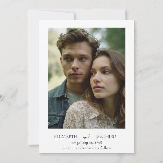 Rustikal-Editable Celestial Wedding Save The Date (Rückseite)