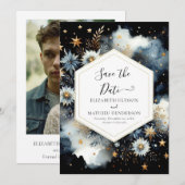 Rustikal-Editable Celestial Wedding Save The Date (Vorne/Hinten)