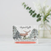 Rustikal ein Hirsch ist fast hier Windeln Raffle T Begleitkarte (Stehend Vorderseite)