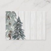 Rustikal ein Hirsch ist fast hier Windeln Raffle T Begleitkarte (Rückseite)