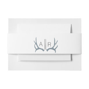 Rustikal & elegant Antler Benutzerdefinierte I Einladungsbanderole