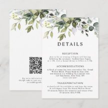 Rustikal Elegante Eukalyptusblätter QR-Code Hochze