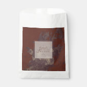 Rustikal Elegante Florale Terrakotta-Brautparty Geschenktütchen (Vorderseite)