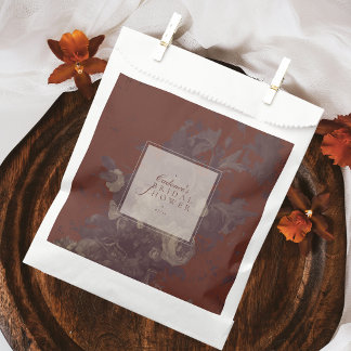 Rustikal Elegante Florale Terrakotta-Brautparty Geschenktütchen
