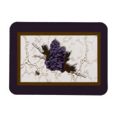 Rustikal Elegante Lila Trauben Magnet (Horizontal)