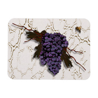 Rustikal Elegante Lila Trauben Magnet
