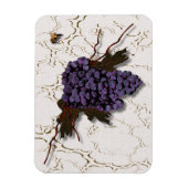Rustikal Elegante Lila Trauben Magnet (Vertikal)