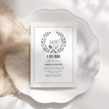 Rustikal Elegante Monogramm I Do BBQ Paare-Spritzp