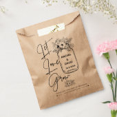 rustikal | Elegantes Skript | GELASSEN LIEBE WACHS Geschenktütchen (Versiegelt)