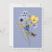 Rustikal etwas Blau, bevor ich Brautparty mache Einladung (Rückseite)