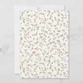 Rustikal, etwas sonnig ist ein floraler Girl-Cotat Einladung (Rückseite)