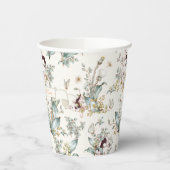 Rustikal, etwas sonnig ist ein floraler Girl-Cotat Pappbecher (Links)