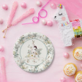 Rustikal, etwas sonnig ist ein floraler Girl-Cotat Pappteller (Party)