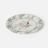 Rustikal, etwas sonnig ist ein floraler Girl-Cotat Pappteller (Schrägansicht)