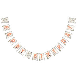 Rustikal, etwas sonnig ist ein floraler Girl-Cotat Wimpelkette