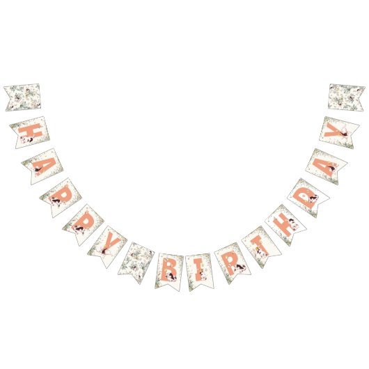 Rustikal, etwas sonnig ist ein floraler Girl-Cotat Wimpelkette (Alle)