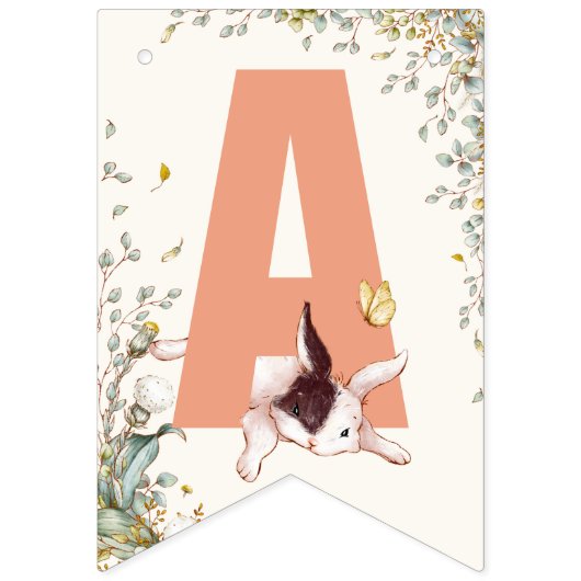 Rustikal, etwas sonnig ist ein floraler Girl-Cotat Wimpelkette (Dritte Fahne)